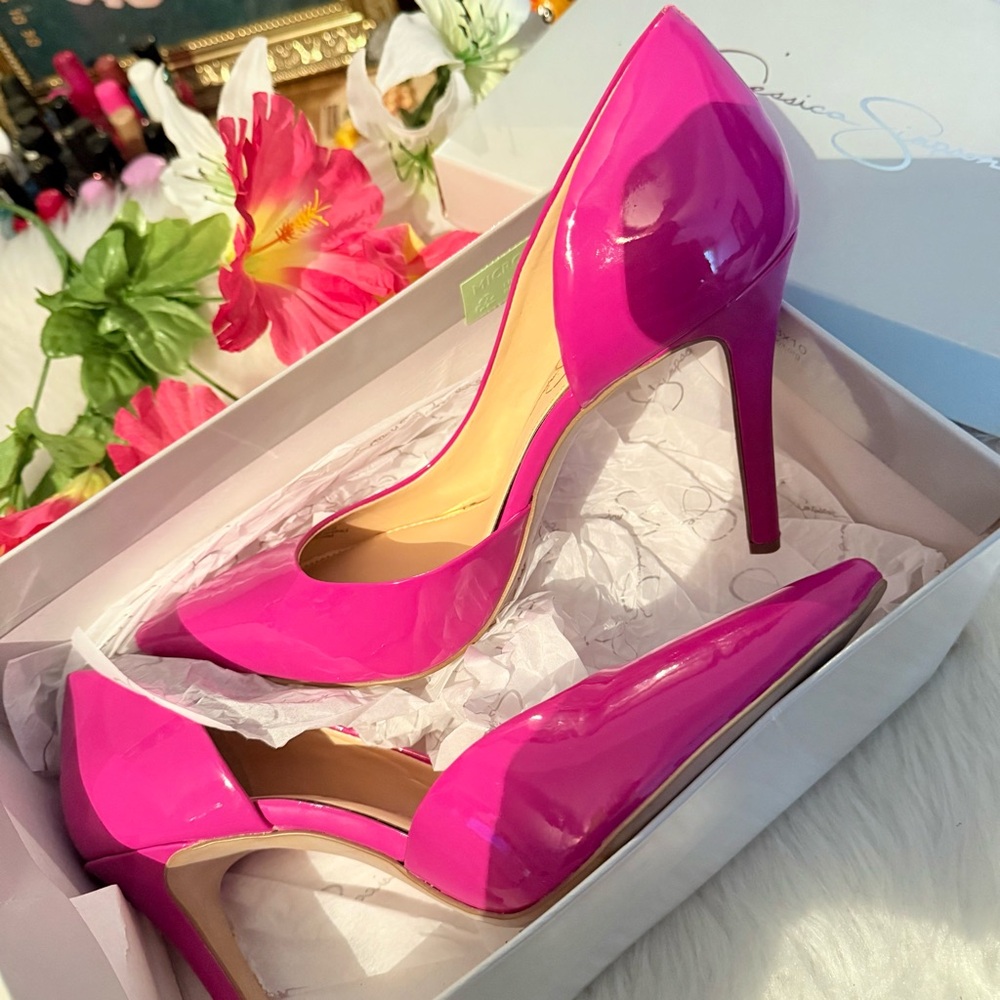 Jessica Simpson Vibrant Pink Heels - Picture 10 of 15